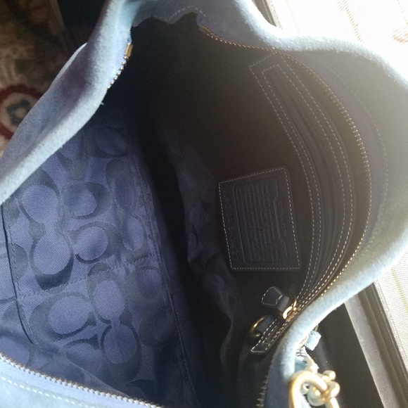 Coach denim blue soho suede bag - Picture 5 of 8